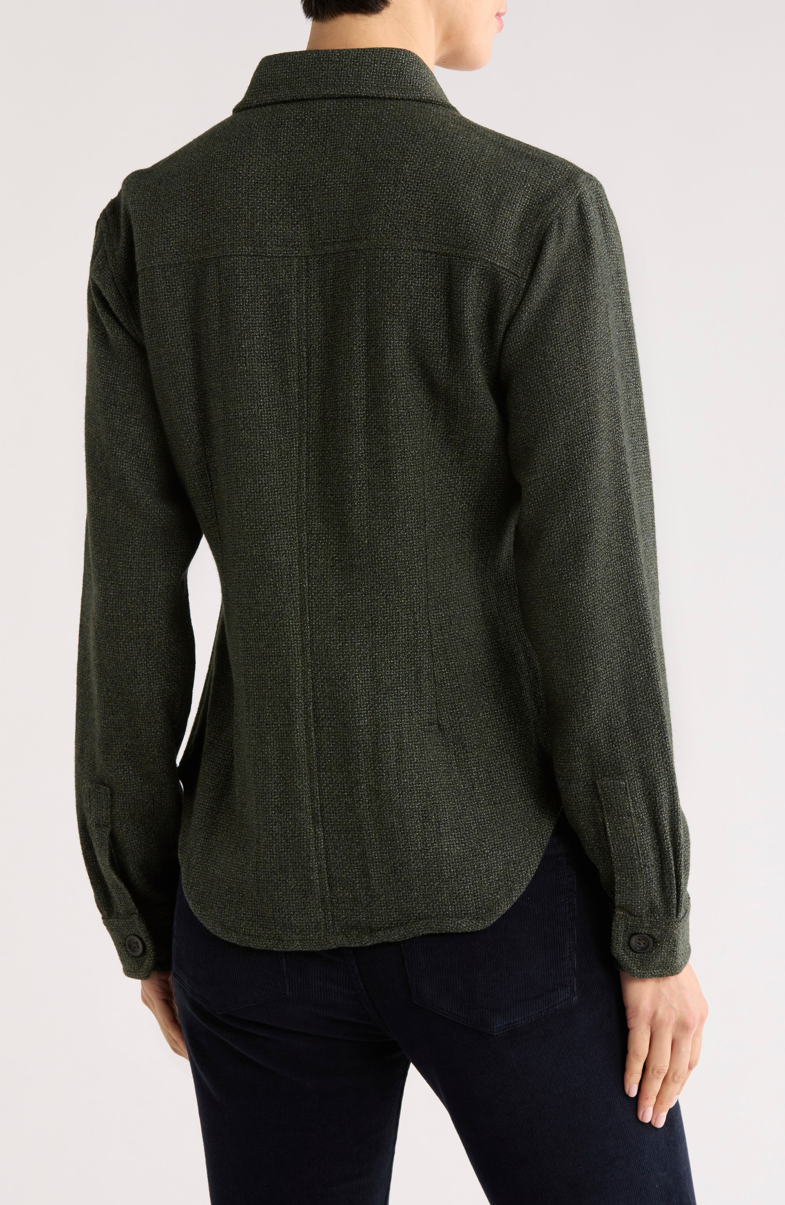 Ines Wool Blend Button-Up Shirt - image 2