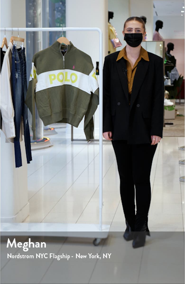 Quarter-Zip Logo Tape Sweatshirt, sales video thumbnail