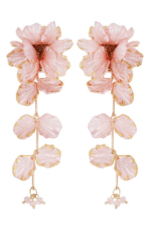 Linear Flower Earrings