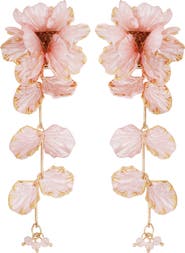 Panacea Linear Flower Earrings