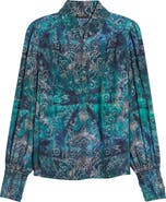 APNY Smocked Cuff Long Sleeve Top