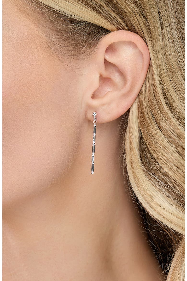 14K White Gold Linear Drop Earrings, Alternate, color, 14K WHITE GOLD