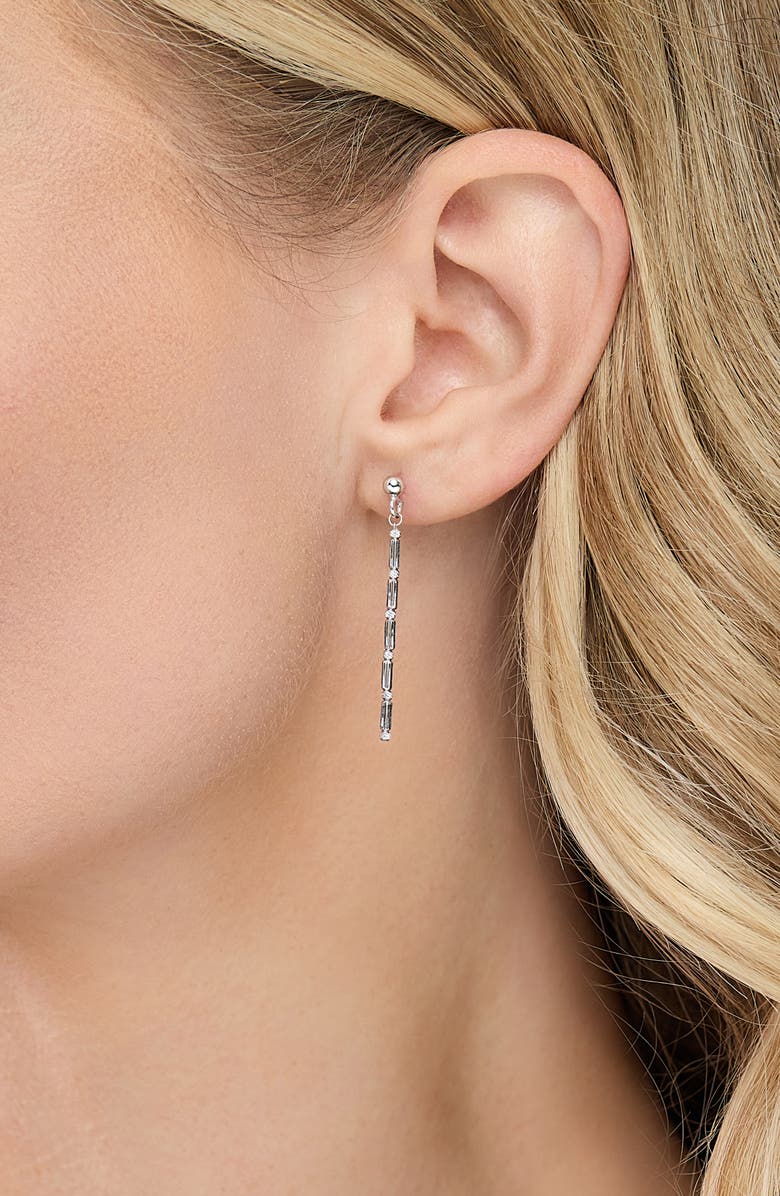 Bony Levy 14K White Gold Linear Drop Earrings, Alternate, color, 14K White Gold