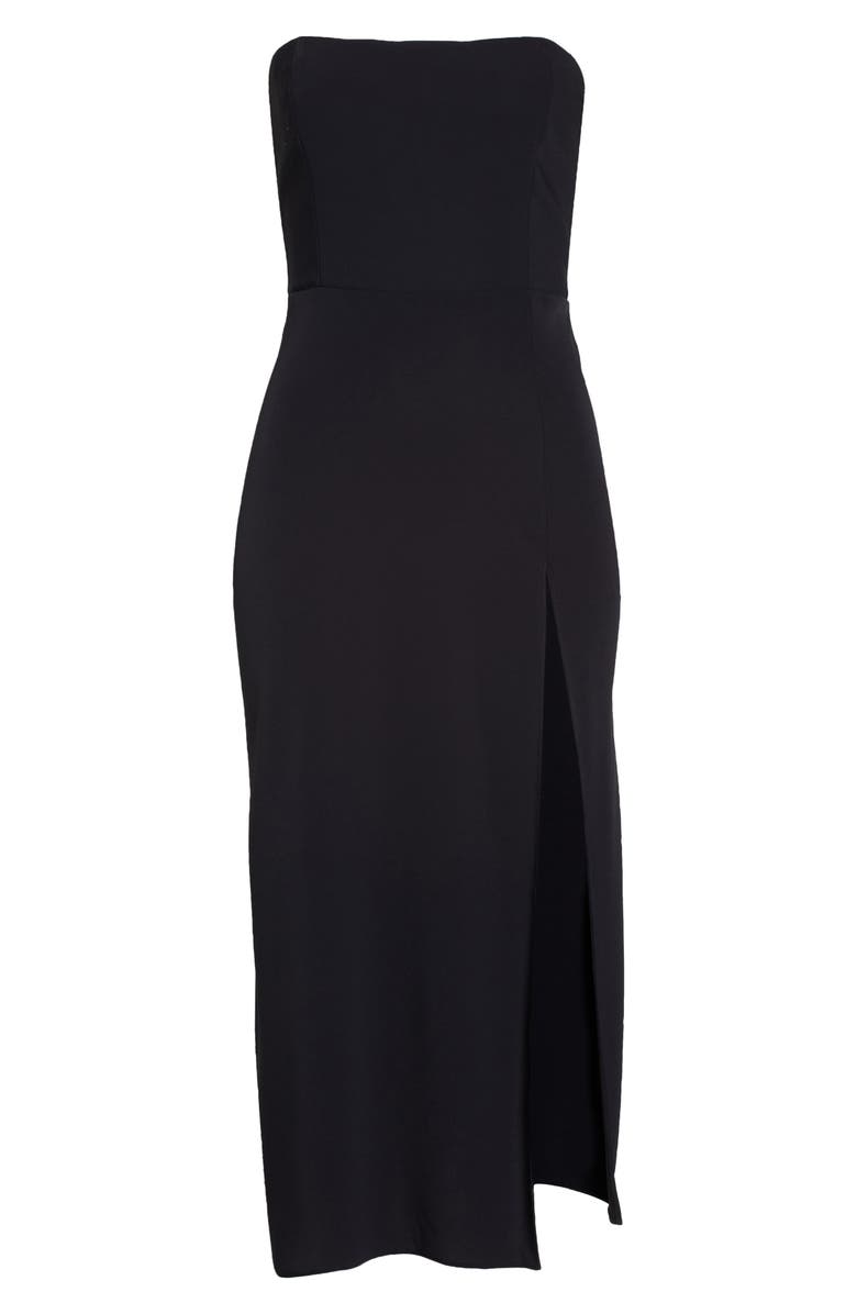 Amanda Uprichard Mandy Strapless Midi Dress, Alternate, color,