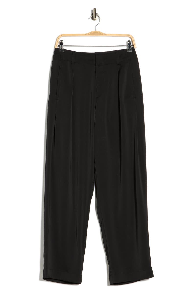 rag & bone Douglas Ankle Satin Pants, Alternate, color, Black