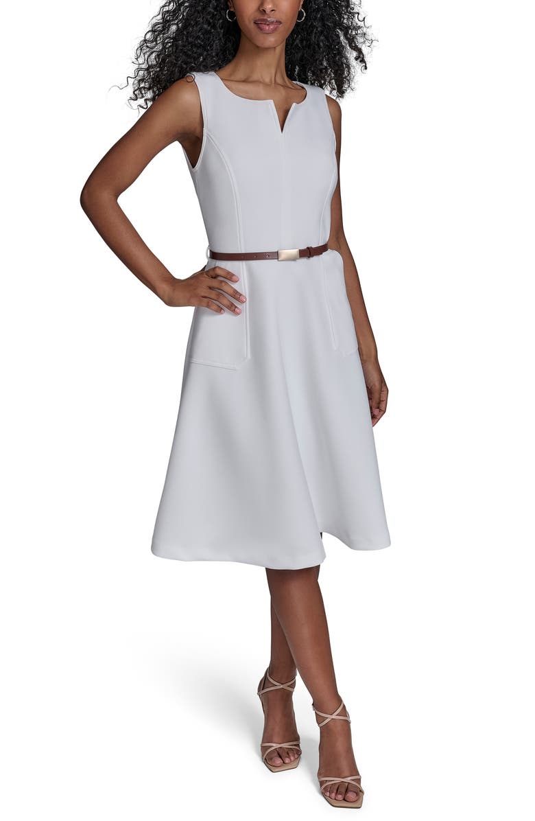 Calvin Klein Sleeveless A-Line Dress, Main, color, 