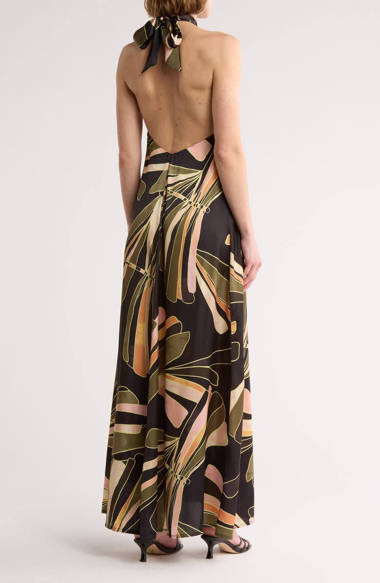 Elan Halter Neck Cover-Up Maxi Dress, Alternate, color, 