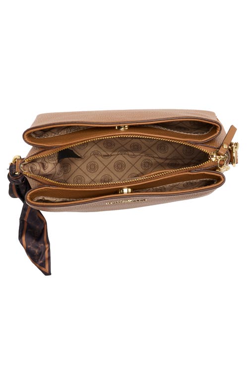 Nanette Lepore Triple Section Crossbody Bag With Scarf