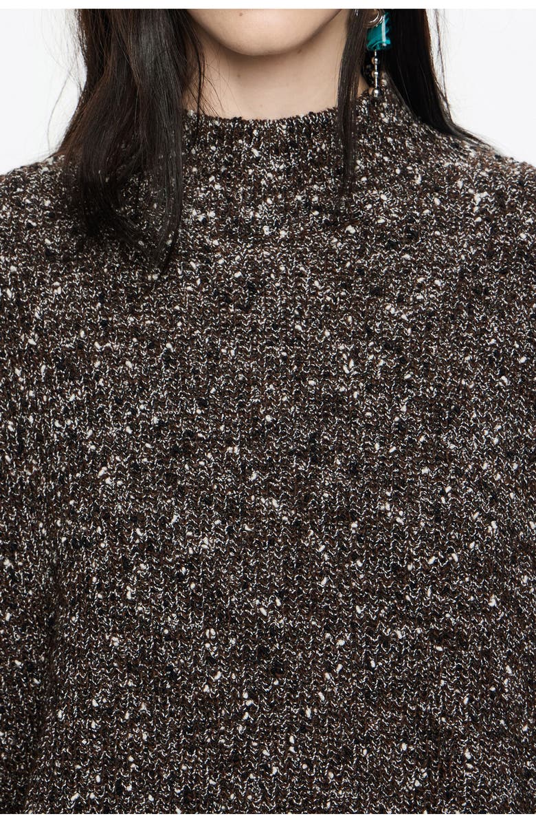 Bimba y Lola High Neck Sweater, Alternate, color, Dark Brown