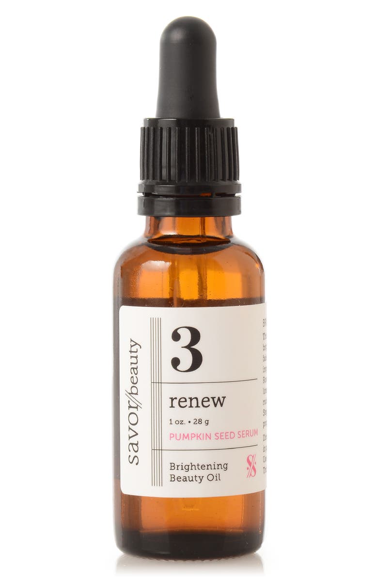 Savor Beauty Renew Pumpkin Seed Serum, Main, color, 