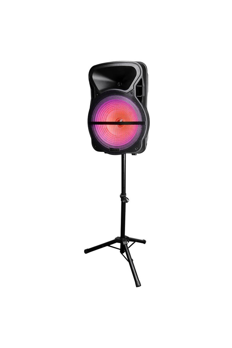 Combo 15" Bluetooth Portable Speaker and Tripod Stand, Alternate, color, Black