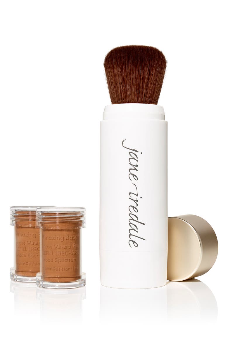 jane iredale Amazing Base<sup>®</sup> Loose Mineral Powder SPF 20 Refillable Brush, Main, color, Warm Brown
