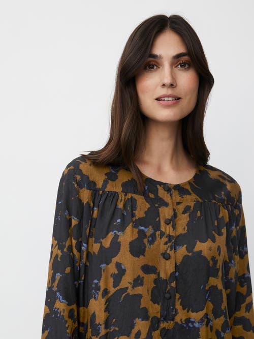 Masai Copenhagen Magigise Long Sleeve Crew Neck Tunic In Brown