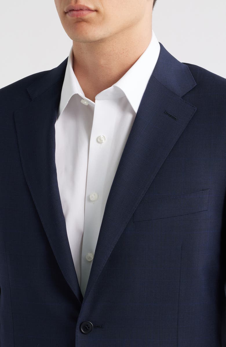 Canali Siena Regular Fit Navy Glen Check Suit, Alternate, color, Navy