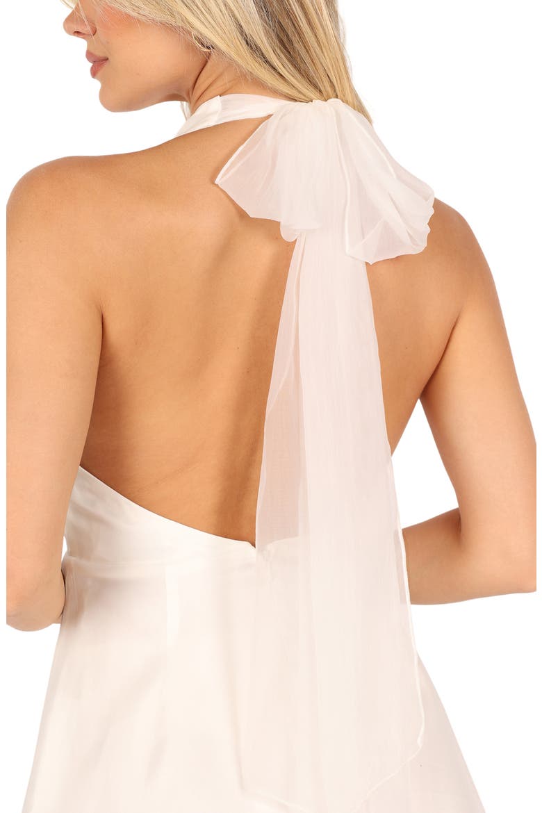 Anya Tulle Halter Minidress, Alternate, color, WHITE
