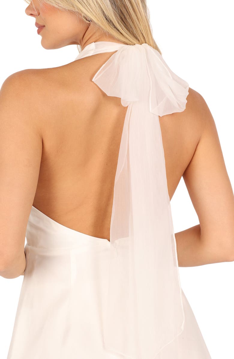 Petal & Pup Anya Tulle Halter Minidress, Alternate, color, White