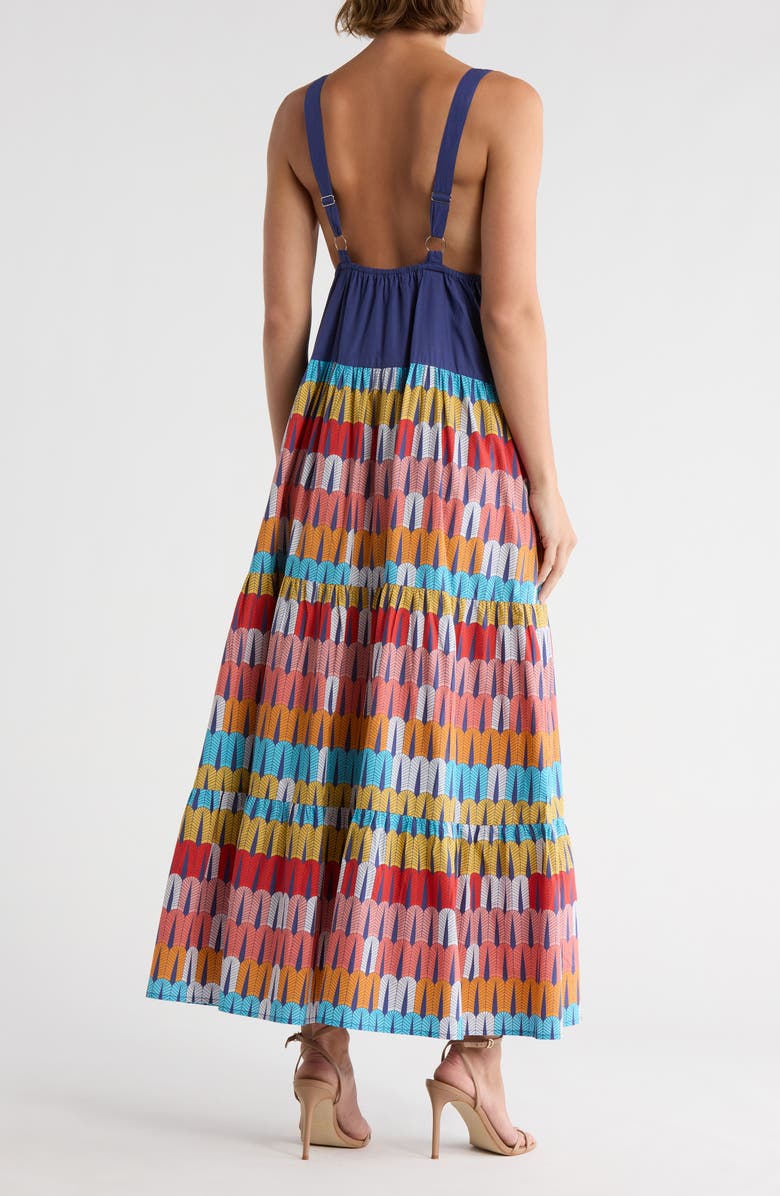 AREA STARS Arch Print Babydoll Dress, Alternate, color, Blue Multi