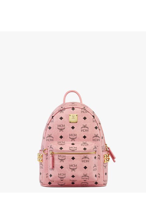 Mini Stark Side Studs Backpack in Visetos