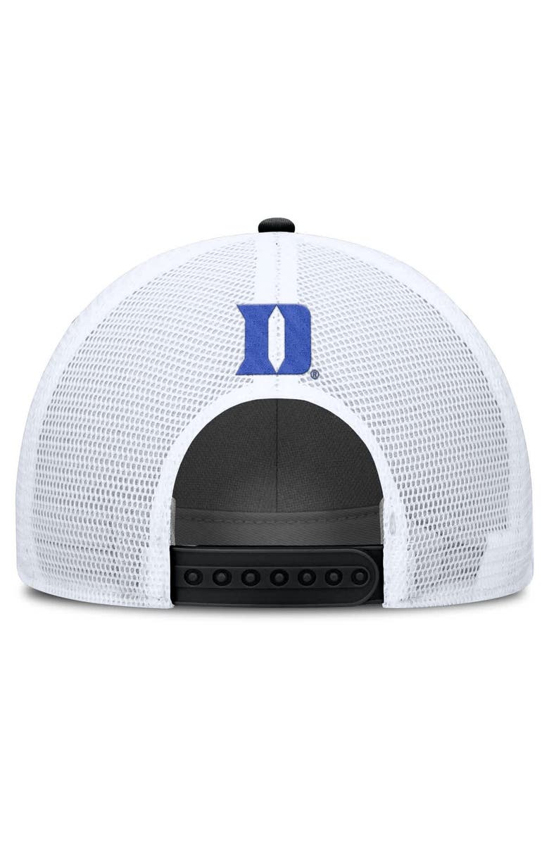 Nike Men's Nike Black/White Duke Blue Devils 2025 On-Field Rise Patch Trucker Adjustable Hat, Alternate, color, Black
