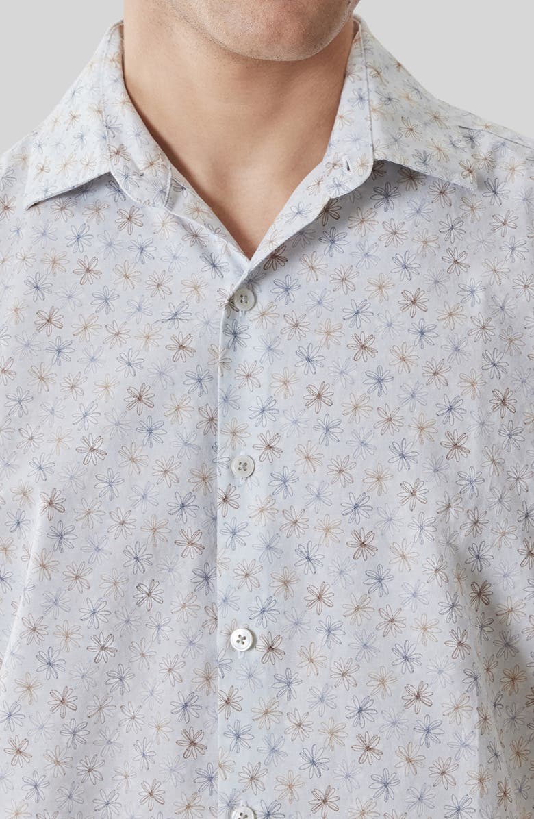 Robert Barakett Turcot Floral Short Sleeve Button-Up Shirt, Alternate, color, Fresh Blue