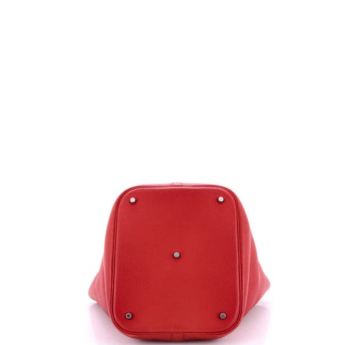 Pre-owned Hermes Hermes Picotin Bag Clemence Gm In Red