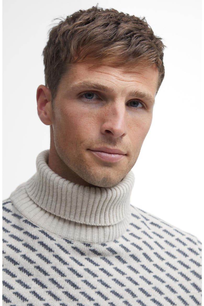 Masham Jacquard Turtleneck Sweater, Alternate, color, CHALK MARL