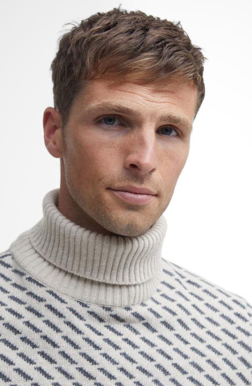 Barbour Masham Turtleneck Sweater In Chalk Marl