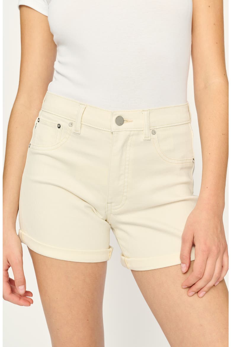 Zoie Mid Rise Relaxed Denim Shorts, Alternate, color, EGGSHELL ROLLED