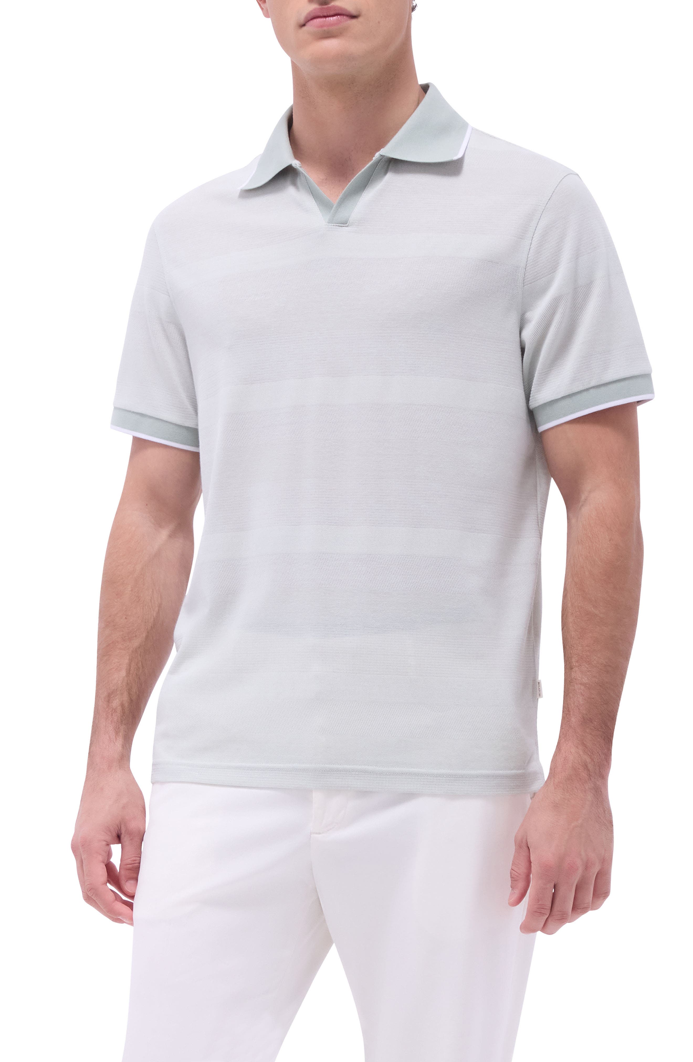 Bugatchi Tipped Johnny Collar Polo
