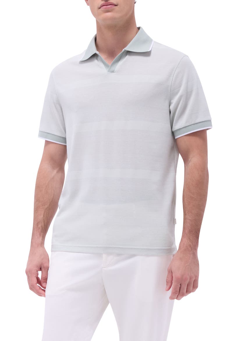Tipped Johnny Collar Polo, Main, color, MINT