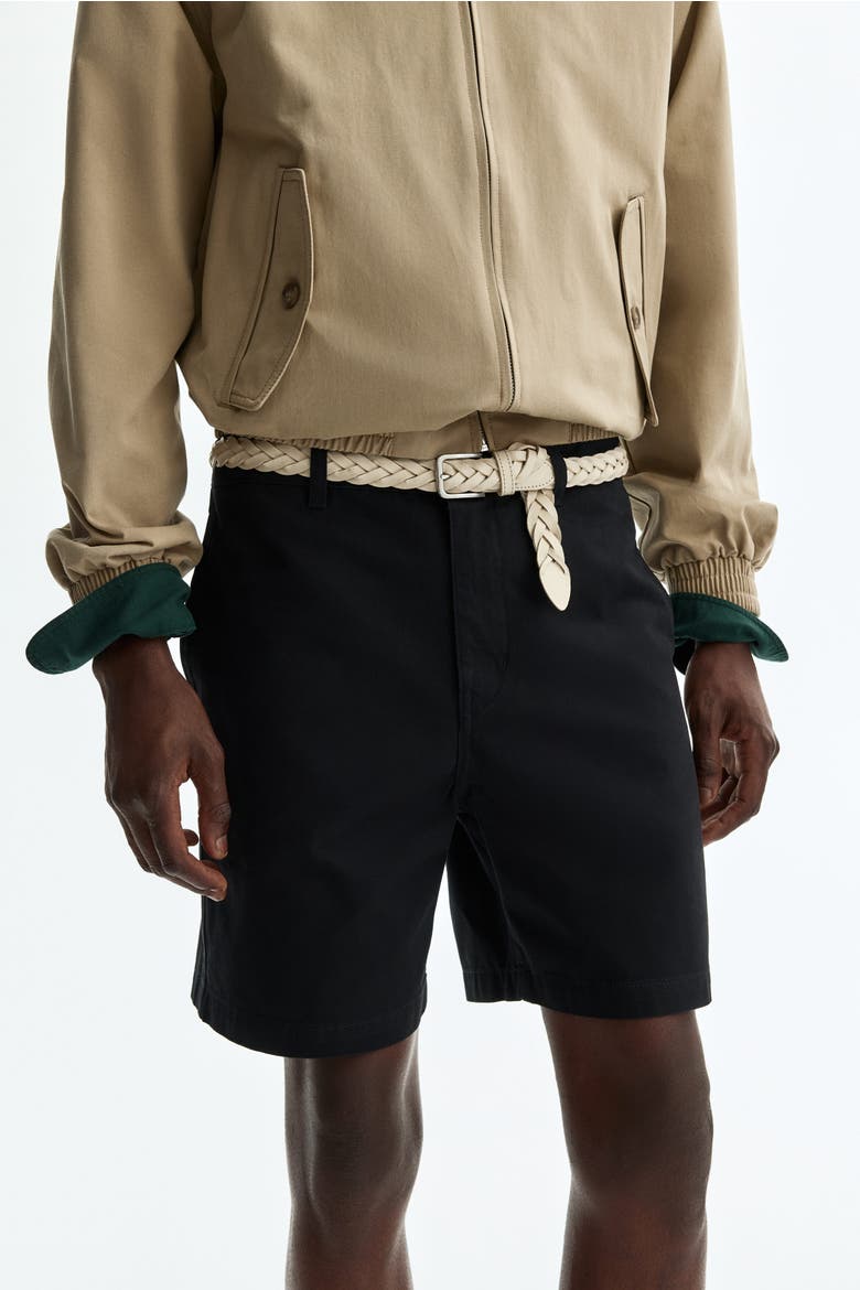Relaxed Fit Chino Shorts, Main, color, Black