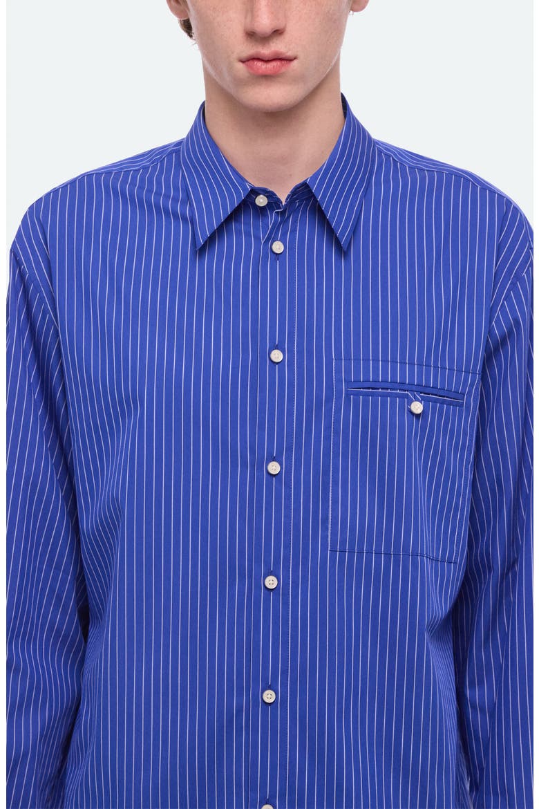 Relaxed Fit Stripe Button-Up Shirt, Alternate, color, ROYAL BLUE MULTI
