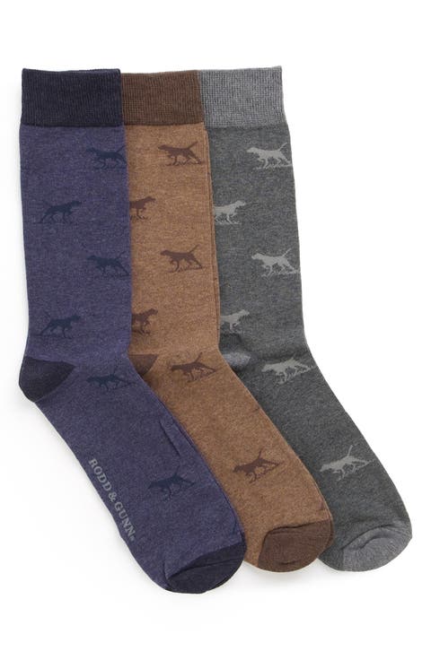 Dogs-a-Plenty Assorted 3-Pack Cotton Blend Crew Socks
