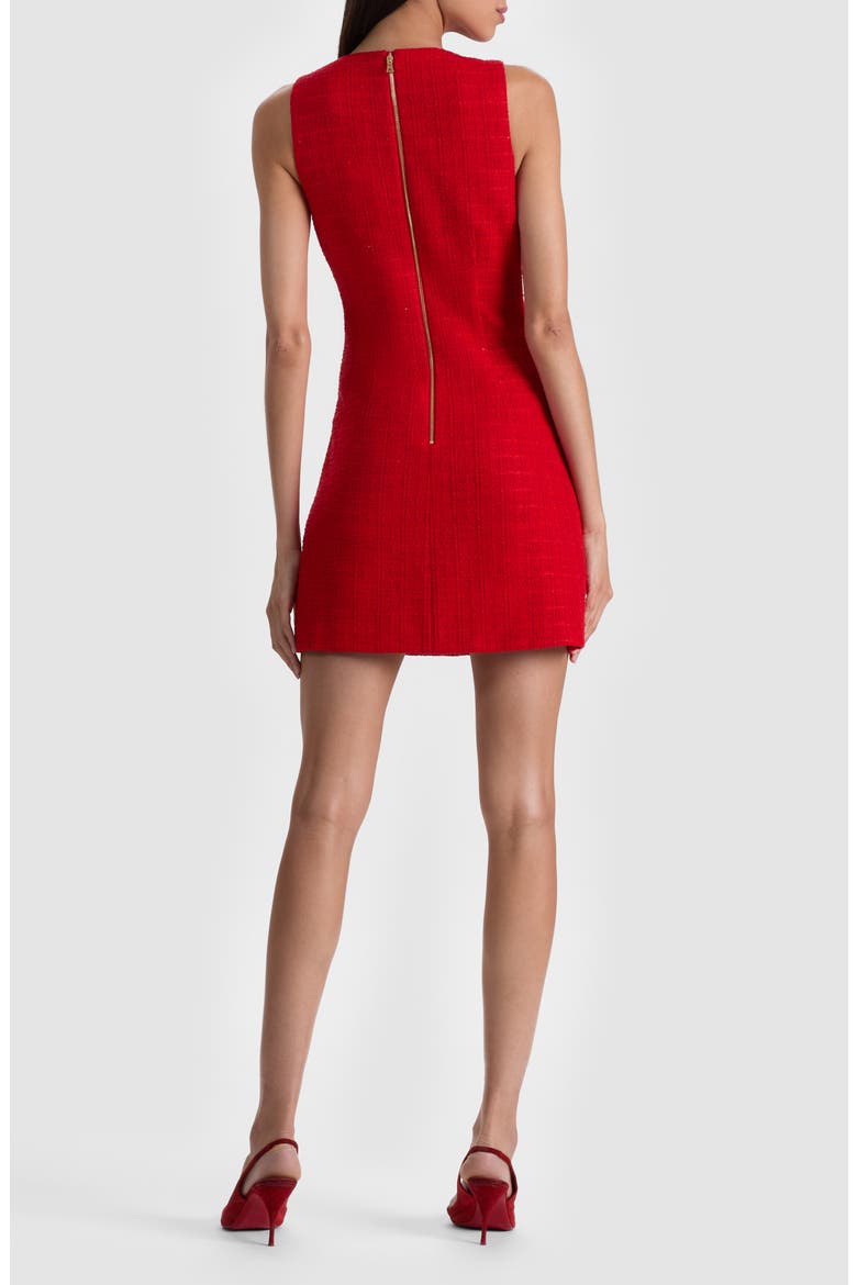 Cade Tweed Minidress, Alternate, color, CHILI PEPPER