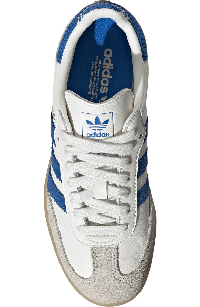 adidas Kids' Samba OG Sneaker, Alternate, color, Cloud White/ Blue/ Gum 3