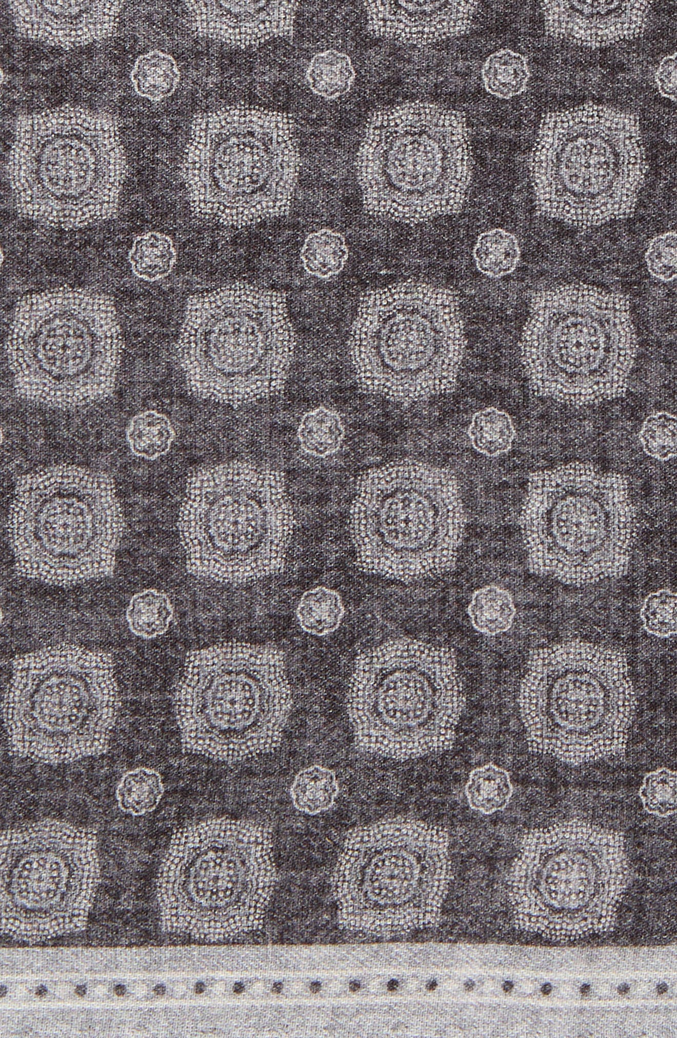 Eleventy Medallion Wool & Cotton Muslin Pocket Square (Men) | Nordstrom
