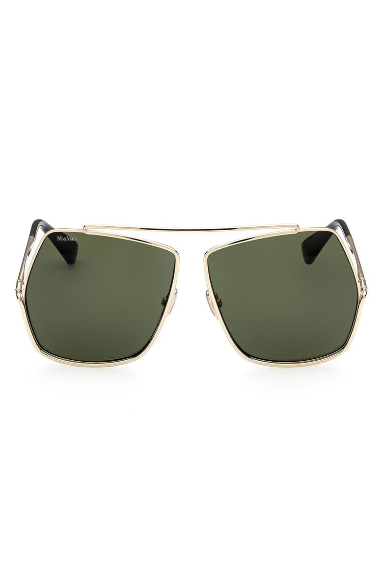 Max Mara 64mm Geometric Sunglasses, Main, color, 