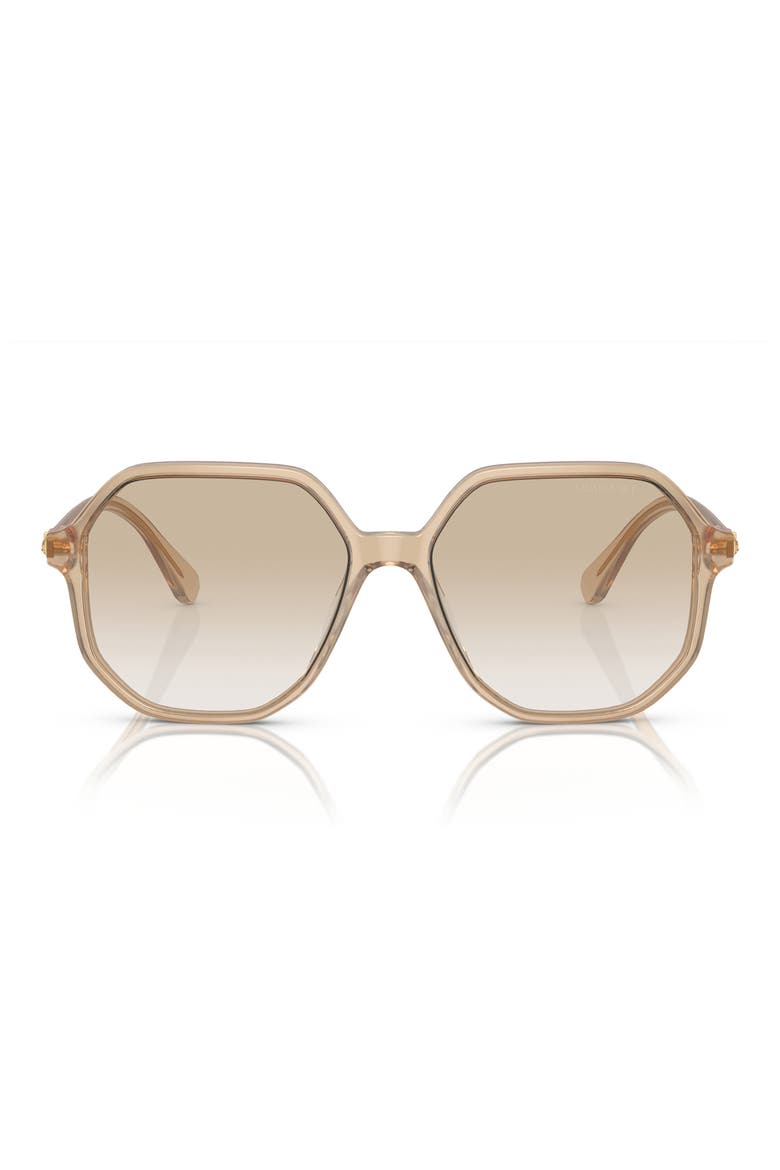 57mm Gradient Octagonal Sunglasses, Main, color, OPALINE LIGHT BROWN / GRADIENT LIGHT GREY