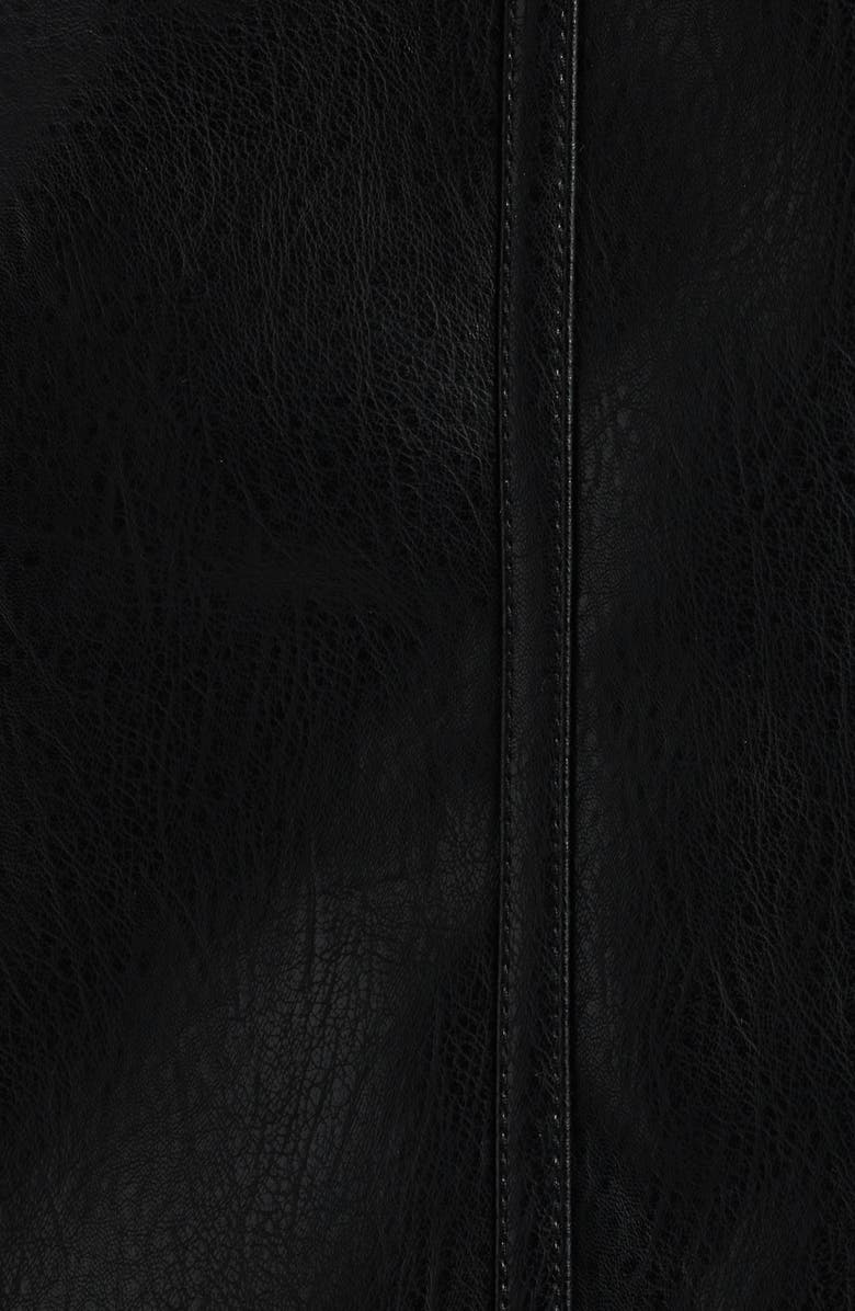 Topman Faux Shearling Faux Leather Jacket, Alternate, color,