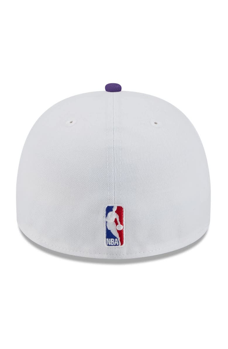 New Era Men's New Era White/Purple Los Angeles Lakers 2025 NBA Draft A-Frame 59FIFTY Fitted Hat, Alternate, color, White