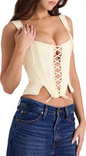 Callie Reversible Stretch Pima Cotton Corset Top