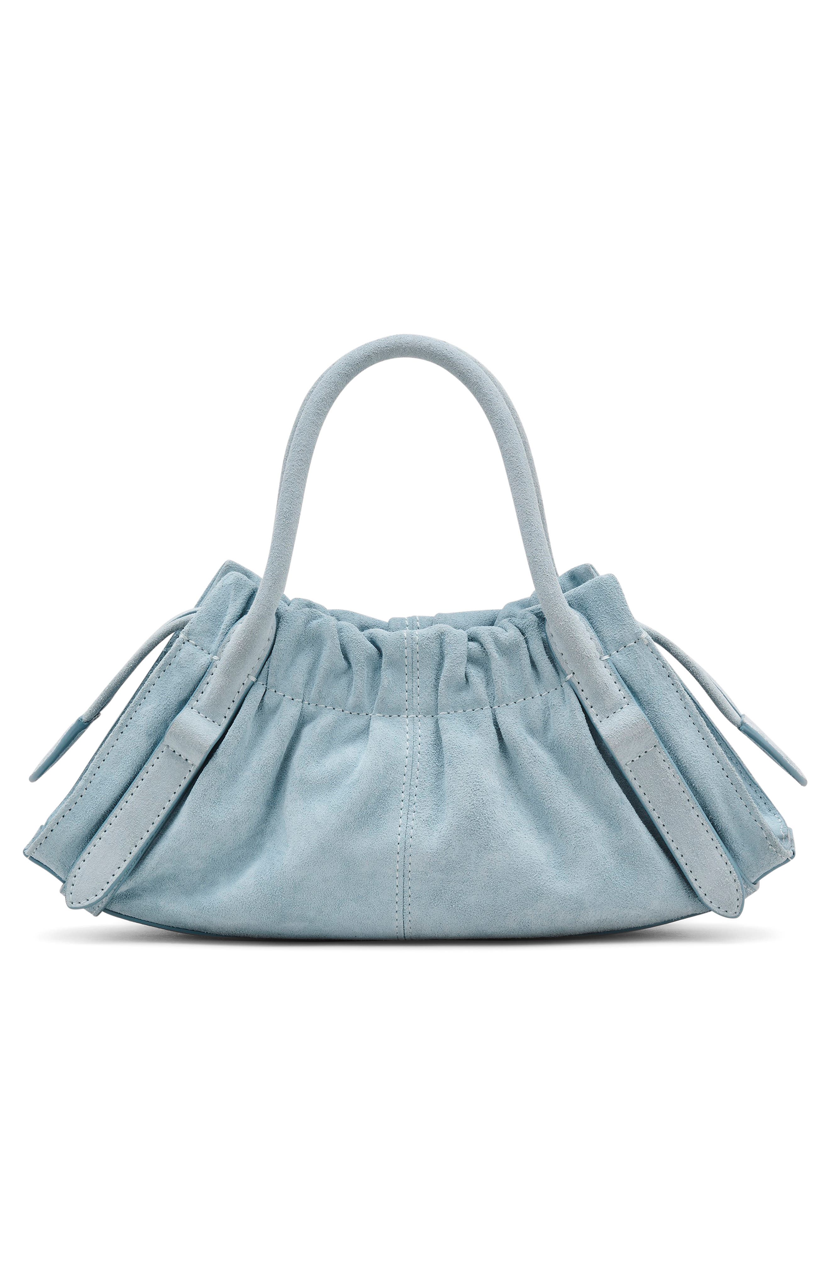 Marc Jacobs The Small Suede Satchel, Alternate, color, Blue Mist