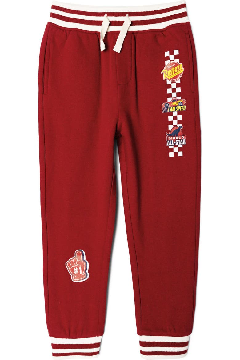 Cars Lightning McQueen Fleece Varsity Jacket and Pants Set, Alternate, color, Lightning McQueen Red