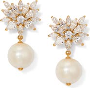 Nadri Cubic Zirconia & Pearl Drop Earring