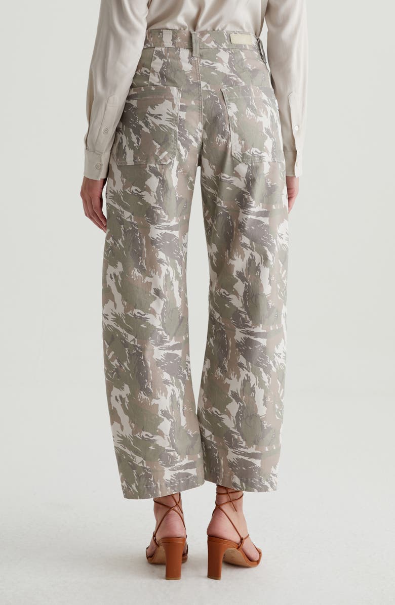 AG Fiona Camo Print High Waist Barrel Twill Pants, Alternate, color, Urban Camo Grey Multi