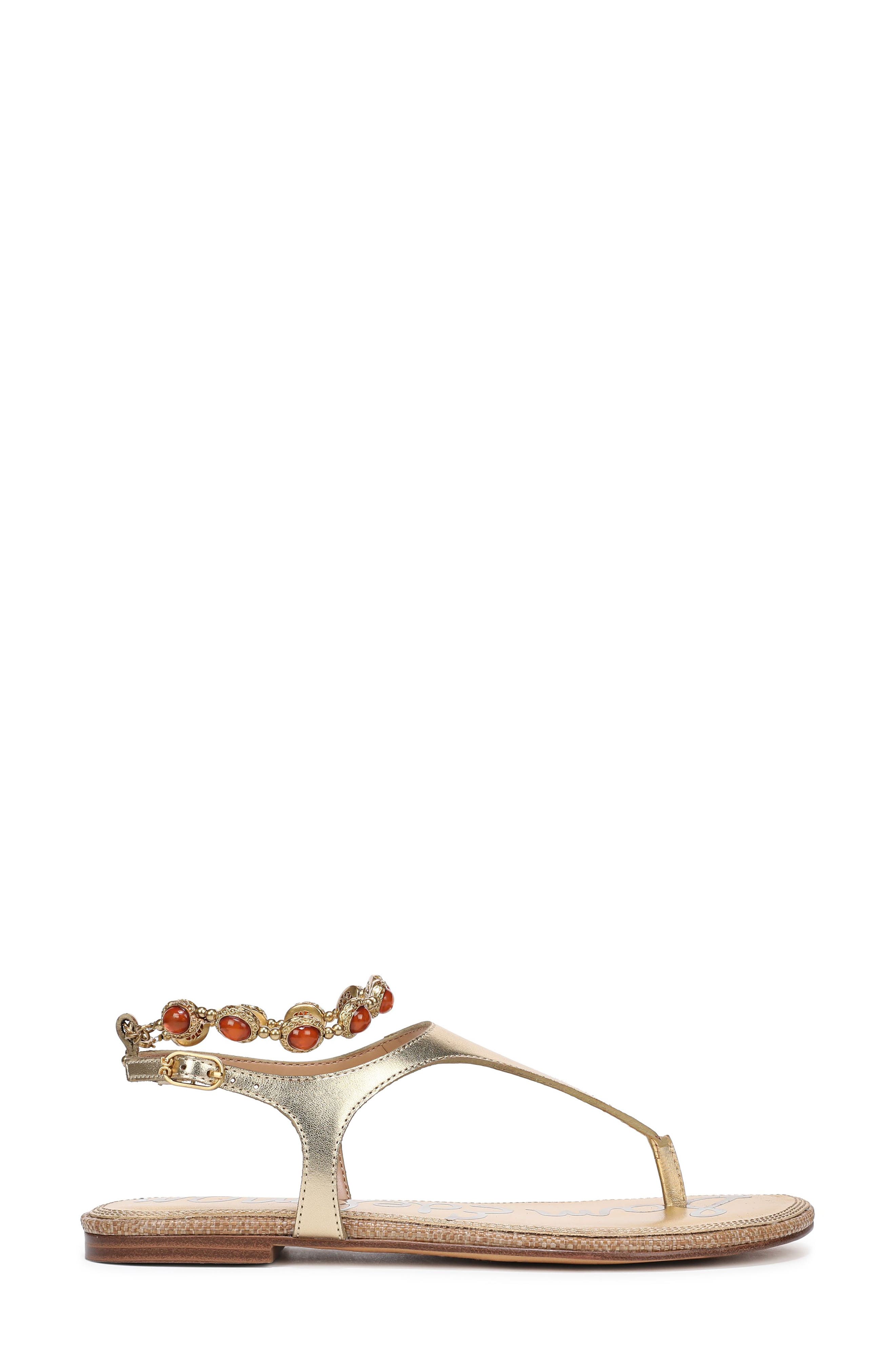 Canna Ankle Strap Sandal, Alternate, color, AMBER GOLD