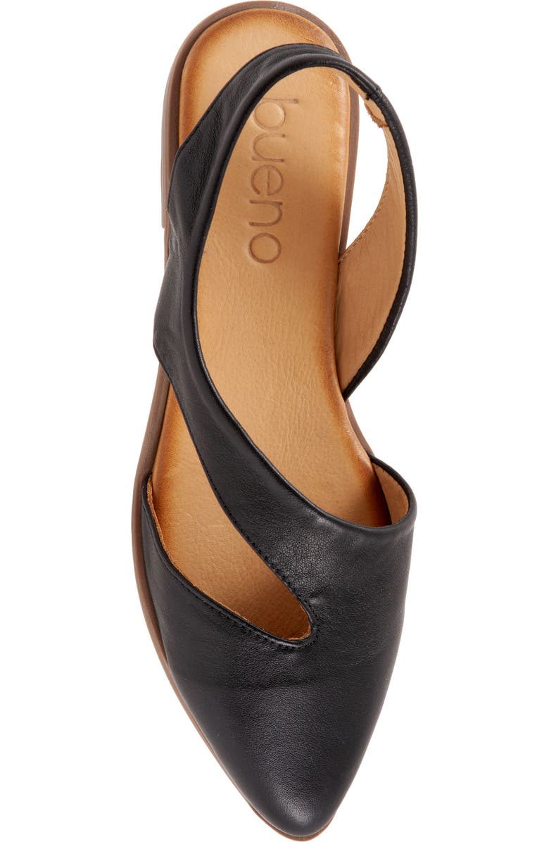 Bueno Bianca Pointed Toe Slingback Flat, Alternate, color,