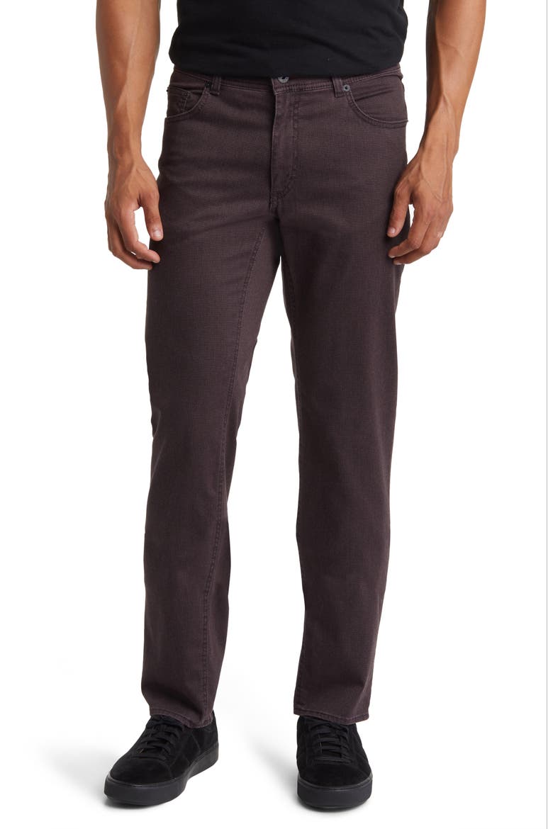 Cooper Hi Flex Microprint Five-Pocket Straight Leg Pants, Main, color, PORTOBELLO