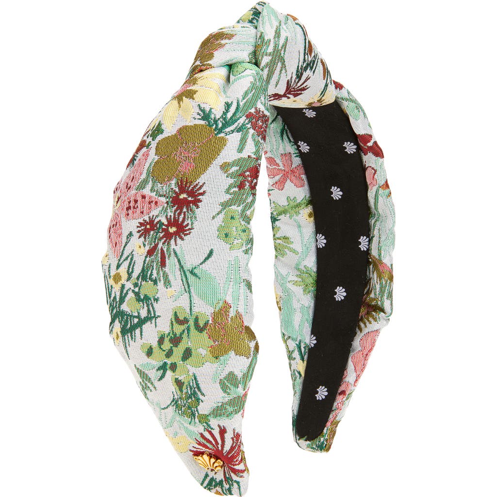 Lele Sadoughi Knotted Floral Brocade Headband In Multi