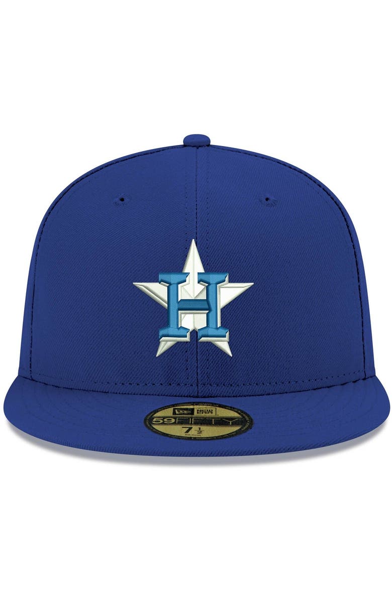 New Era Men's New Era Royal Houston Astros White Logo 59FIFTY Fitted Hat, Alternate, color, 
